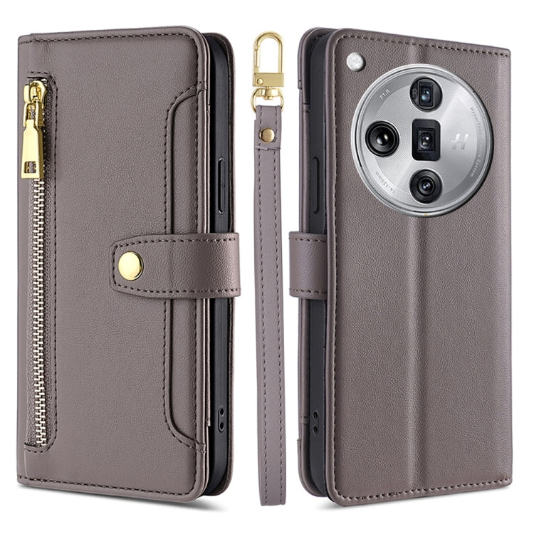 Sheep Texture Cross-body Zipper Wallet Leather Phone Case, For OPPO Reno13 F 5G / 4G, For OPPO A3 5G India, For OPPO Reno12 F 5G, For OPPO A3 Pro 5G India, For OPPO Reno12 5G Global, For OPPO A60 4G Global, For OPPO Reno11 F 5G, For OPPO Find X7 5G����...
