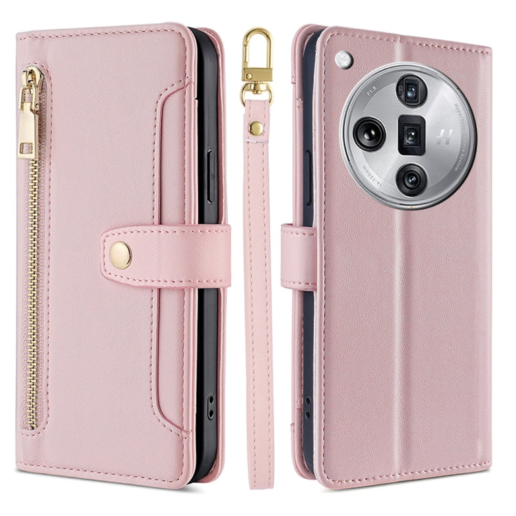 Sheep Texture Cross-body Zipper Wallet Leather Phone Case, For OPPO Reno13 F 5G / 4G, For OPPO A3 5G India, For OPPO Reno12 F 5G, For OPPO A3 Pro 5G India, For OPPO Reno12 5G Global, For OPPO A60 4G Global, For OPPO Reno11 F 5G, For OPPO Find X7 5G����...
