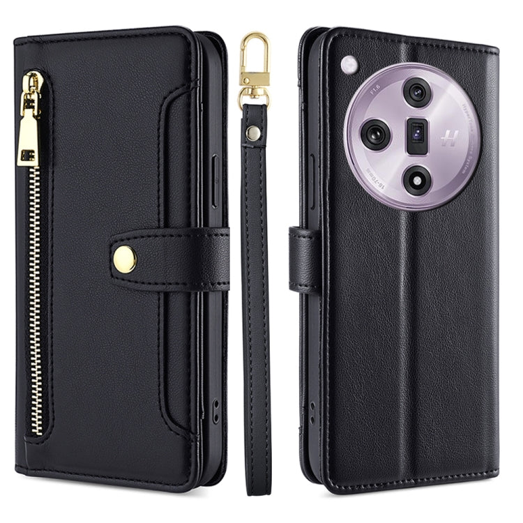 Sheep Texture Cross-body Zipper Wallet Leather Phone Case, For OPPO Reno13 F 5G / 4G, For OPPO A3 5G India, For OPPO Reno12 F 5G, For OPPO A3 Pro 5G India, For OPPO Reno12 5G Global, For OPPO A60 4G Global, For OPPO Reno11 F 5G, For OPPO Find X7 5G����...