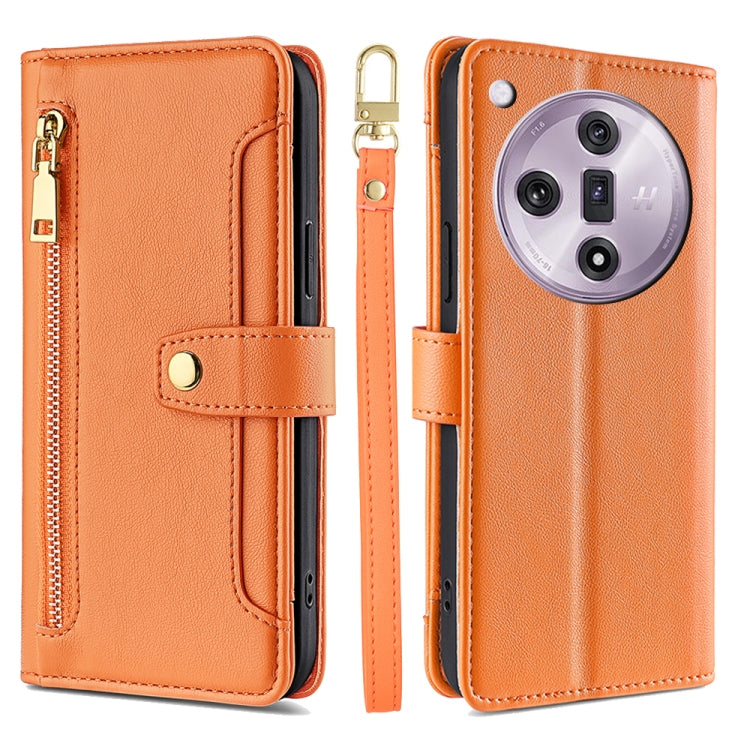 Sheep Texture Cross-body Zipper Wallet Leather Phone Case, For OPPO Reno13 F 5G / 4G, For OPPO A3 5G India, For OPPO Reno12 F 5G, For OPPO A3 Pro 5G India, For OPPO Reno12 5G Global, For OPPO A60 4G Global, For OPPO Reno11 F 5G, For OPPO Find X7 5G����...