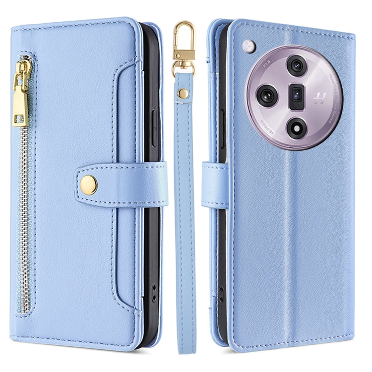 Sheep Texture Cross-body Zipper Wallet Leather Phone Case, For OPPO Reno13 F 5G / 4G, For OPPO A3 5G India, For OPPO Reno12 F 5G, For OPPO A3 Pro 5G India, For OPPO Reno12 5G Global, For OPPO A60 4G Global, For OPPO Reno11 F 5G, For OPPO Find X7 5G����...