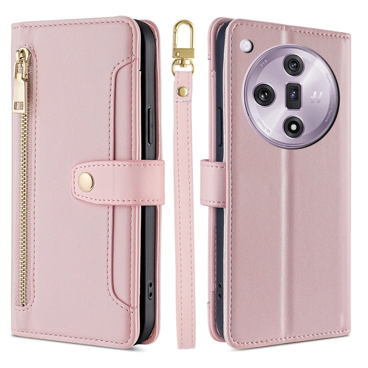 Sheep Texture Cross-body Zipper Wallet Leather Phone Case, For OPPO Reno13 F 5G / 4G, For OPPO A3 5G India, For OPPO Reno12 F 5G, For OPPO A3 Pro 5G India, For OPPO Reno12 5G Global, For OPPO A60 4G Global, For OPPO Reno11 F 5G, For OPPO Find X7 5G����...
