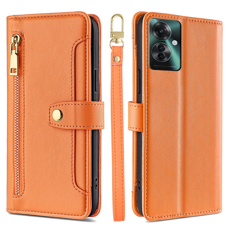 Sheep Texture Cross-body Zipper Wallet Leather Phone Case, For OPPO Reno13 F 5G / 4G, For OPPO A3 5G India, For OPPO Reno12 F 5G, For OPPO A3 Pro 5G India, For OPPO Reno12 5G Global, For OPPO A60 4G Global, For OPPO Reno11 F 5G, For OPPO Find X7 5G����...