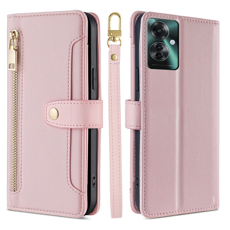 Sheep Texture Cross-body Zipper Wallet Leather Phone Case, For OPPO Reno13 F 5G / 4G, For OPPO A3 5G India, For OPPO Reno12 F 5G, For OPPO A3 Pro 5G India, For OPPO Reno12 5G Global, For OPPO A60 4G Global, For OPPO Reno11 F 5G, For OPPO Find X7 5G����...