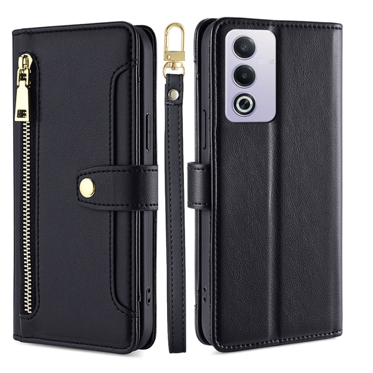 Sheep Texture Cross-body Zipper Wallet Leather Phone Case, For OPPO Reno13 F 5G / 4G, For OPPO A3 5G India, For OPPO Reno12 F 5G, For OPPO A3 Pro 5G India, For OPPO Reno12 5G Global, For OPPO A60 4G Global, For OPPO Reno11 F 5G, For OPPO Find X7 5G����...