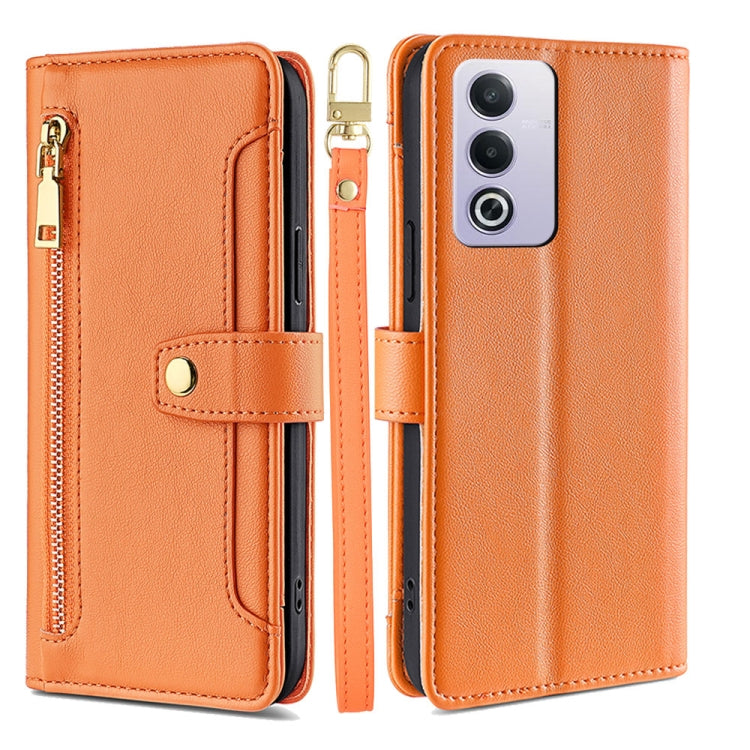 Sheep Texture Cross-body Zipper Wallet Leather Phone Case, For OPPO Reno13 F 5G / 4G, For OPPO A3 5G India, For OPPO Reno12 F 5G, For OPPO A3 Pro 5G India, For OPPO Reno12 5G Global, For OPPO A60 4G Global, For OPPO Reno11 F 5G, For OPPO Find X7 5G����...