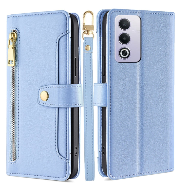 Sheep Texture Cross-body Zipper Wallet Leather Phone Case, For OPPO Reno13 F 5G / 4G, For OPPO A3 5G India, For OPPO Reno12 F 5G, For OPPO A3 Pro 5G India, For OPPO Reno12 5G Global, For OPPO A60 4G Global, For OPPO Reno11 F 5G, For OPPO Find X7 5G����...