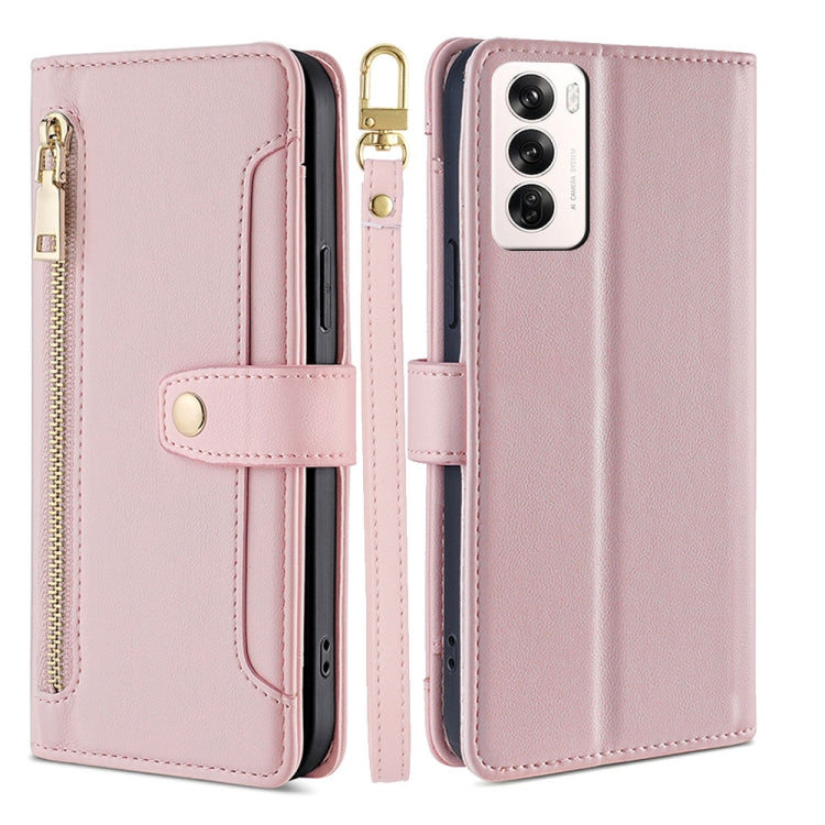 Sheep Texture Cross-body Zipper Wallet Leather Phone Case, For OPPO Reno13 F 5G / 4G, For OPPO A3 5G India, For OPPO Reno12 F 5G, For OPPO A3 Pro 5G India, For OPPO Reno12 5G Global, For OPPO A60 4G Global, For OPPO Reno11 F 5G, For OPPO Find X7 5G����...
