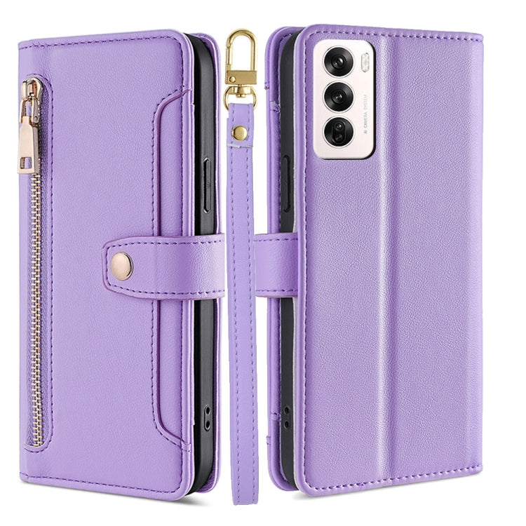 Sheep Texture Cross-body Zipper Wallet Leather Phone Case, For OPPO Reno13 F 5G / 4G, For OPPO A3 5G India, For OPPO Reno12 F 5G, For OPPO A3 Pro 5G India, For OPPO Reno12 5G Global, For OPPO A60 4G Global, For OPPO Reno11 F 5G, For OPPO Find X7 5G����...