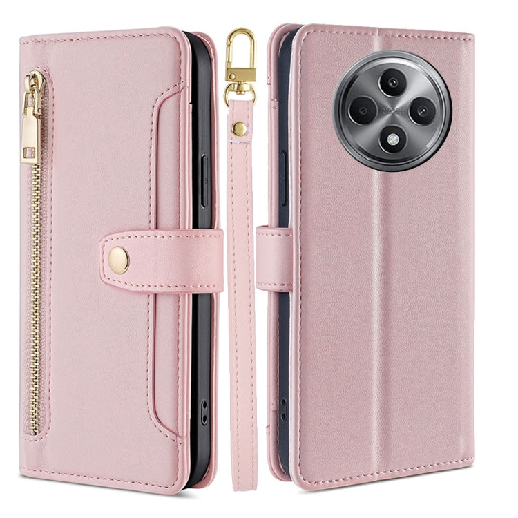 Sheep Texture Cross-body Zipper Wallet Leather Phone Case, For OPPO Reno13 F 5G / 4G, For OPPO A3 5G India, For OPPO Reno12 F 5G, For OPPO A3 Pro 5G India, For OPPO Reno12 5G Global, For OPPO A60 4G Global, For OPPO Reno11 F 5G, For OPPO Find X7 5G����...