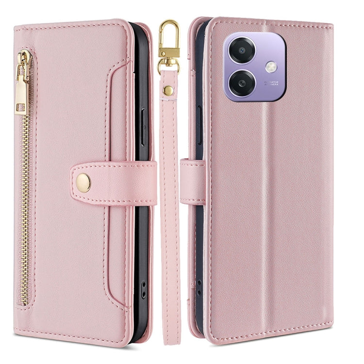 Sheep Texture Cross-body Zipper Wallet Leather Phone Case, For OPPO Reno13 F 5G / 4G, For OPPO A3 5G India, For OPPO Reno12 F 5G, For OPPO A3 Pro 5G India, For OPPO Reno12 5G Global, For OPPO A60 4G Global, For OPPO Reno11 F 5G, For OPPO Find X7 5G����...