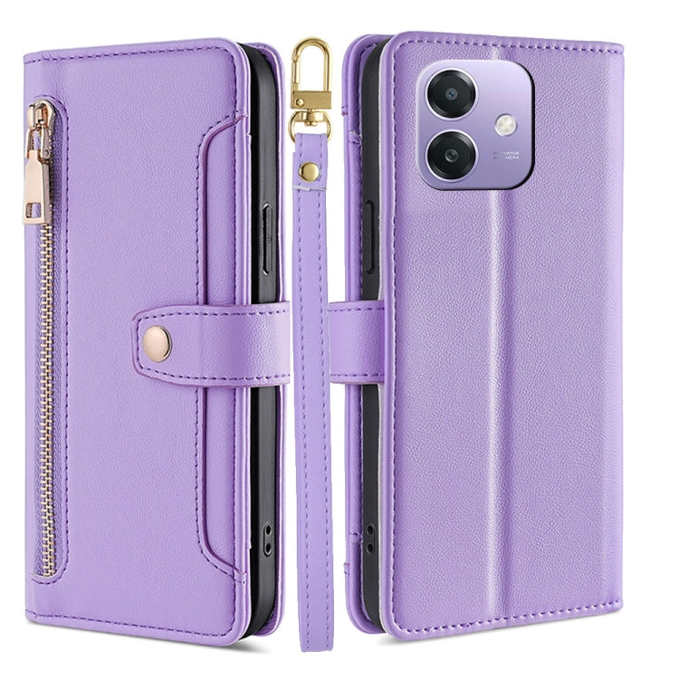 Sheep Texture Cross-body Zipper Wallet Leather Phone Case, For OPPO Reno13 F 5G / 4G, For OPPO A3 5G India, For OPPO Reno12 F 5G, For OPPO A3 Pro 5G India, For OPPO Reno12 5G Global, For OPPO A60 4G Global, For OPPO Reno11 F 5G, For OPPO Find X7 5G����...