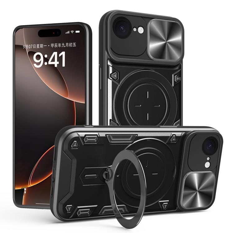 CD Texture Sliding Camshield Magnetic Holder Phone Case, For iPhone 16e, For iPhone 16 Pro Max, For iPhone 16 Pro, For iPhone 16 Plus, For iPhone 16, For iPhone 15 Pro Max, For iPhone 15 Pro, For iPhone 15 Plus, For iPhone 15, For iPhone 14 Plus�������...