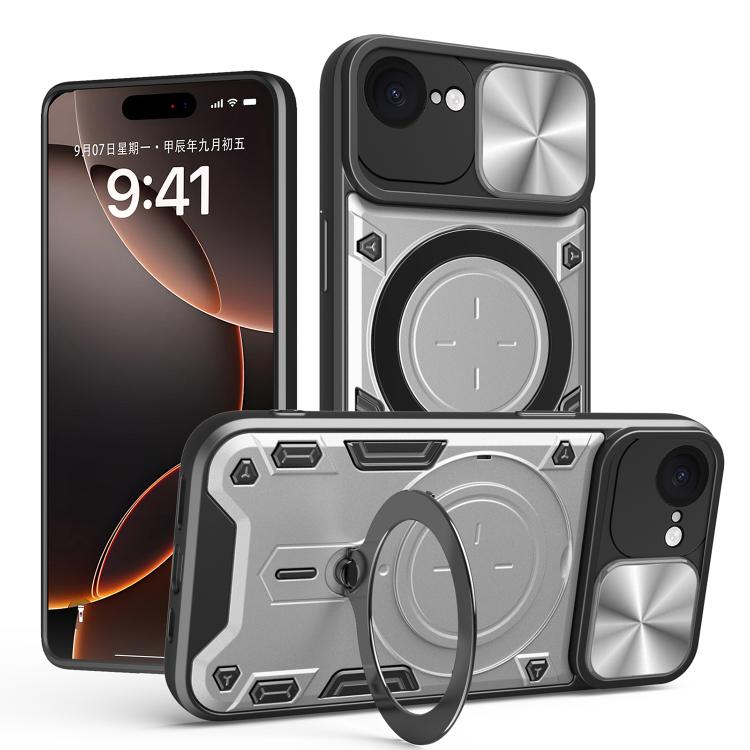 CD Texture Sliding Camshield Magnetic Holder Phone Case, For iPhone 16e, For iPhone 16 Pro Max, For iPhone 16 Pro, For iPhone 16 Plus, For iPhone 16, For iPhone 15 Pro Max, For iPhone 15 Pro, For iPhone 15 Plus, For iPhone 15, For iPhone 14 Plus�������...