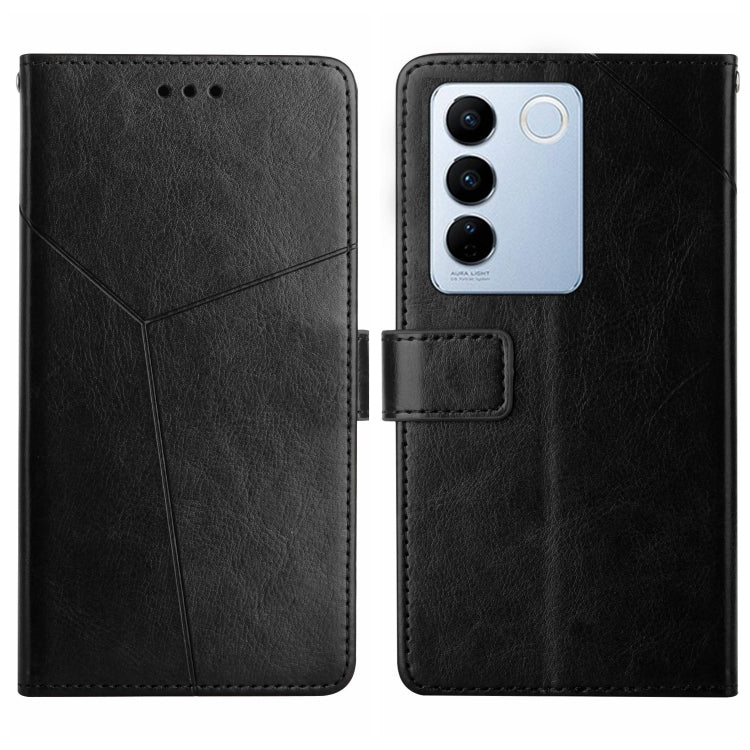 HT01 Y-shaped Pattern Flip Leather Phone Case, For vivo V27E 4G Global, For vivo Y02A 4G / Y02 4G / Y11 2023, For vivo Y55S 5G 2023 / Y55 5G / T1 5G, For vivo Y75 5G Global, For vivo Y56 5G Global, For vivo Y02S Global / Y16 4G Global, For vivo Y77E 5G...