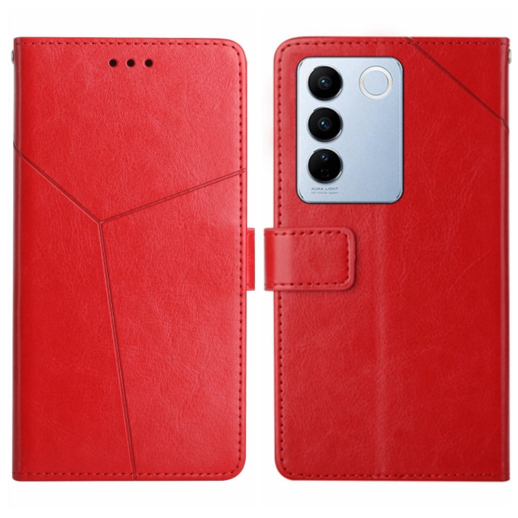 HT01 Y-shaped Pattern Flip Leather Phone Case, For vivo V27E 4G Global, For vivo Y02A 4G / Y02 4G / Y11 2023, For vivo Y55S 5G 2023 / Y55 5G / T1 5G, For vivo Y75 5G Global, For vivo Y56 5G Global, For vivo Y02S Global / Y16 4G Global, For vivo Y77E 5G...