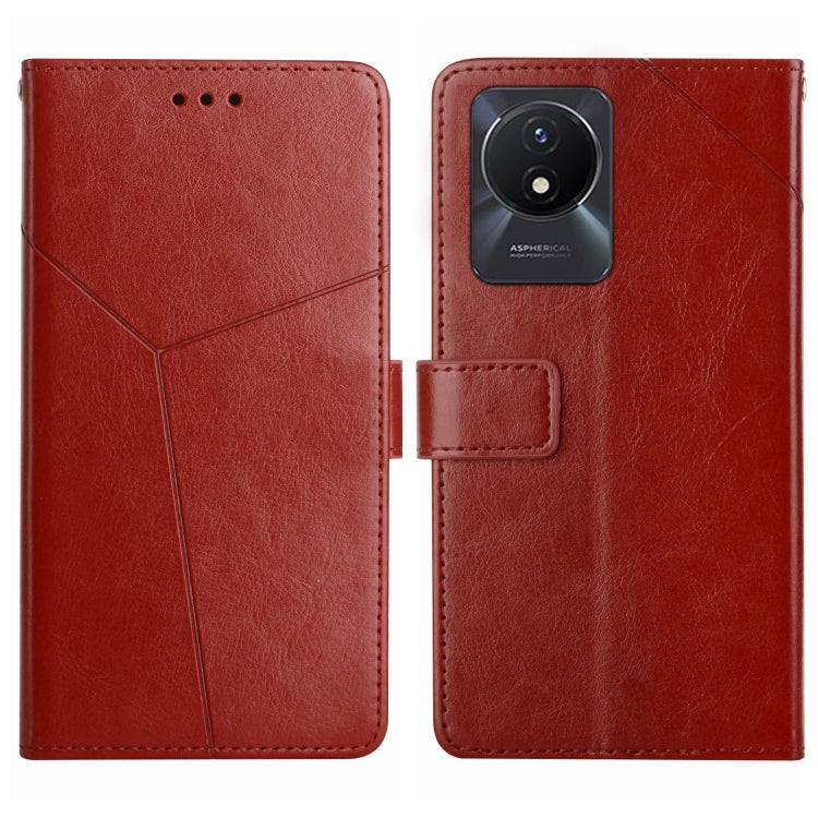 HT01 Y-shaped Pattern Flip Leather Phone Case, For vivo V27E 4G Global, For vivo Y02A 4G / Y02 4G / Y11 2023, For vivo Y55S 5G 2023 / Y55 5G / T1 5G, For vivo Y75 5G Global, For vivo Y56 5G Global, For vivo Y02S Global / Y16 4G Global, For vivo Y77E 5G...