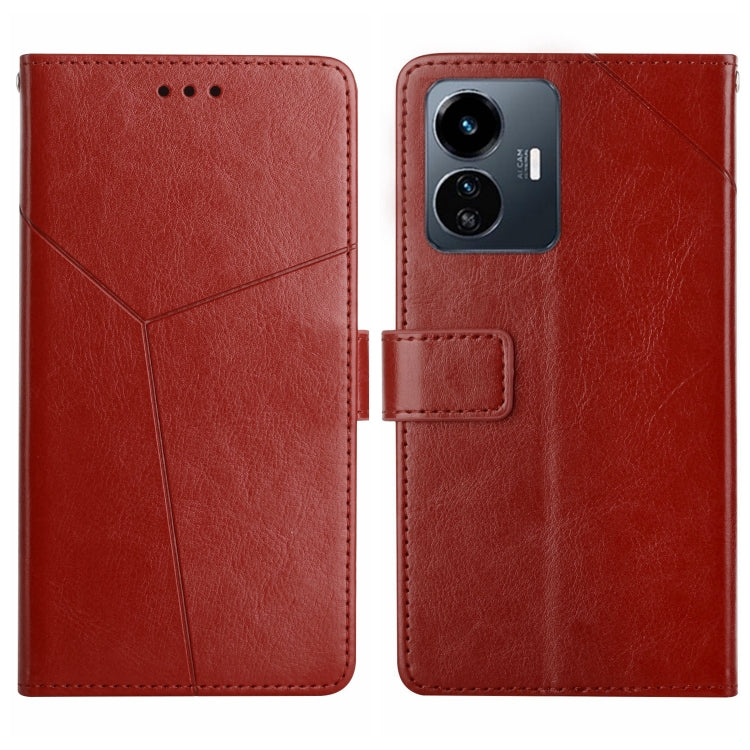 HT01 Y-shaped Pattern Flip Leather Phone Case, For vivo V27E 4G Global, For vivo Y02A 4G / Y02 4G / Y11 2023, For vivo Y55S 5G 2023 / Y55 5G / T1 5G, For vivo Y75 5G Global, For vivo Y56 5G Global, For vivo Y02S Global / Y16 4G Global, For vivo Y77E 5G...