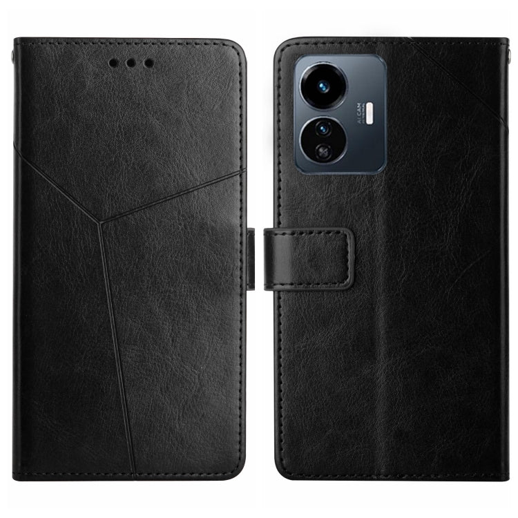 HT01 Y-shaped Pattern Flip Leather Phone Case, For vivo V27E 4G Global, For vivo Y02A 4G / Y02 4G / Y11 2023, For vivo Y55S 5G 2023 / Y55 5G / T1 5G, For vivo Y75 5G Global, For vivo Y56 5G Global, For vivo Y02S Global / Y16 4G Global, For vivo Y77E 5G...