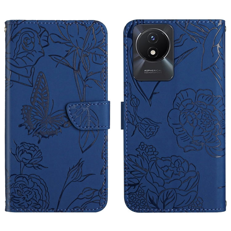 HT03 Skin Feel Butterfly Embossed Flip Leather Phone Case, For vivo Y39 5G Global, For vivo V50 Lite 5G, For vivo Y04 4G / Y29s 5G, For vivo Y29 4G Global, For vivo V50 5G Global, For vivo Y02A 4G / Y02 4G / Y11 2023, For vivo Y56 5G Global������������...