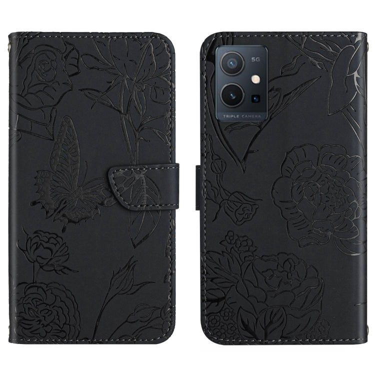 HT03 Skin Feel Butterfly Embossed Flip Leather Phone Case, For vivo Y39 5G Global, For vivo V50 Lite 5G, For vivo Y04 4G / Y29s 5G, For vivo Y29 4G Global, For vivo V50 5G Global, For vivo Y02A 4G / Y02 4G / Y11 2023, For vivo Y56 5G Global������������...
