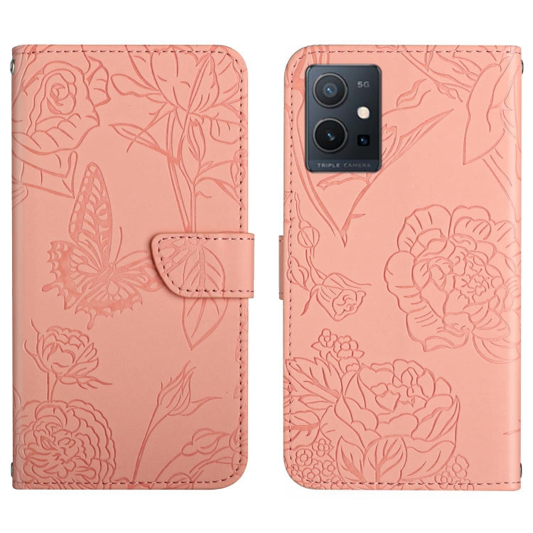 HT03 Skin Feel Butterfly Embossed Flip Leather Phone Case, For vivo Y39 5G Global, For vivo V50 Lite 5G, For vivo Y04 4G / Y29s 5G, For vivo Y29 4G Global, For vivo V50 5G Global, For vivo Y02A 4G / Y02 4G / Y11 2023, For vivo Y56 5G Global������������...
