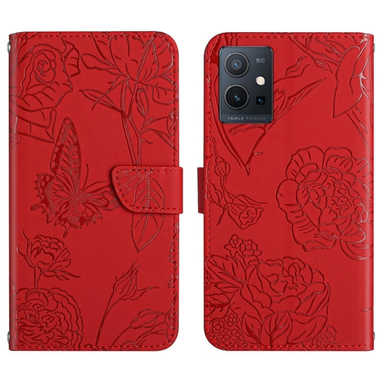 HT03 Skin Feel Butterfly Embossed Flip Leather Phone Case, For vivo Y39 5G Global, For vivo V50 Lite 5G, For vivo Y04 4G / Y29s 5G, For vivo Y29 4G Global, For vivo V50 5G Global, For vivo Y02A 4G / Y02 4G / Y11 2023, For vivo Y56 5G Global������������...