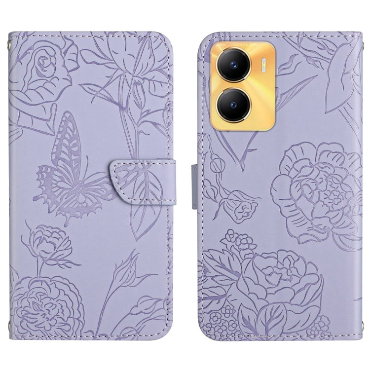 HT03 Skin Feel Butterfly Embossed Flip Leather Phone Case, For vivo Y39 5G Global, For vivo V50 Lite 5G, For vivo Y04 4G / Y29s 5G, For vivo Y29 4G Global, For vivo V50 5G Global, For vivo Y02A 4G / Y02 4G / Y11 2023, For vivo Y56 5G Global������������...