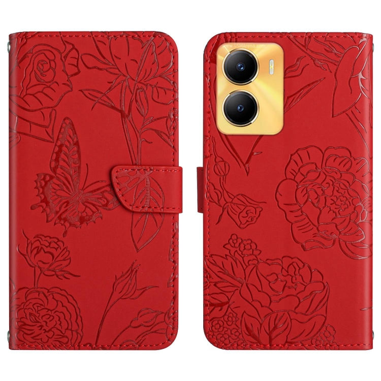 HT03 Skin Feel Butterfly Embossed Flip Leather Phone Case, For vivo Y39 5G Global, For vivo V50 Lite 5G, For vivo Y04 4G / Y29s 5G, For vivo Y29 4G Global, For vivo V50 5G Global, For vivo Y02A 4G / Y02 4G / Y11 2023, For vivo Y56 5G Global������������...