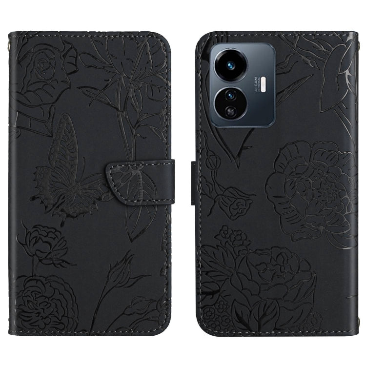 HT03 Skin Feel Butterfly Embossed Flip Leather Phone Case, For vivo Y39 5G Global, For vivo V50 Lite 5G, For vivo Y04 4G / Y29s 5G, For vivo Y29 4G Global, For vivo V50 5G Global, For vivo Y02A 4G / Y02 4G / Y11 2023, For vivo Y56 5G Global������������...
