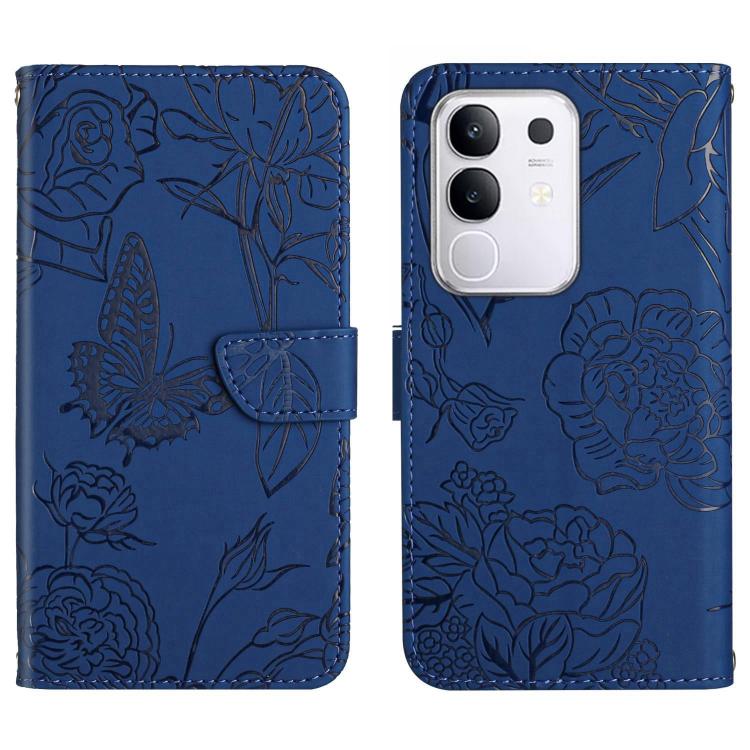 HT03 Skin Feel Butterfly Embossed Flip Leather Phone Case, For vivo Y39 5G Global, For vivo V50 Lite 5G, For vivo Y04 4G / Y29s 5G, For vivo Y29 4G Global, For vivo V50 5G Global, For vivo Y02A 4G / Y02 4G / Y11 2023, For vivo Y56 5G Global������������...