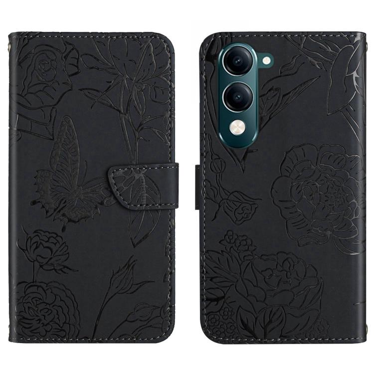 HT03 Skin Feel Butterfly Embossed Flip Leather Phone Case, For vivo Y39 5G Global, For vivo V50 Lite 5G, For vivo Y04 4G / Y29s 5G, For vivo Y29 4G Global, For vivo V50 5G Global, For vivo Y02A 4G / Y02 4G / Y11 2023, For vivo Y56 5G Global������������...