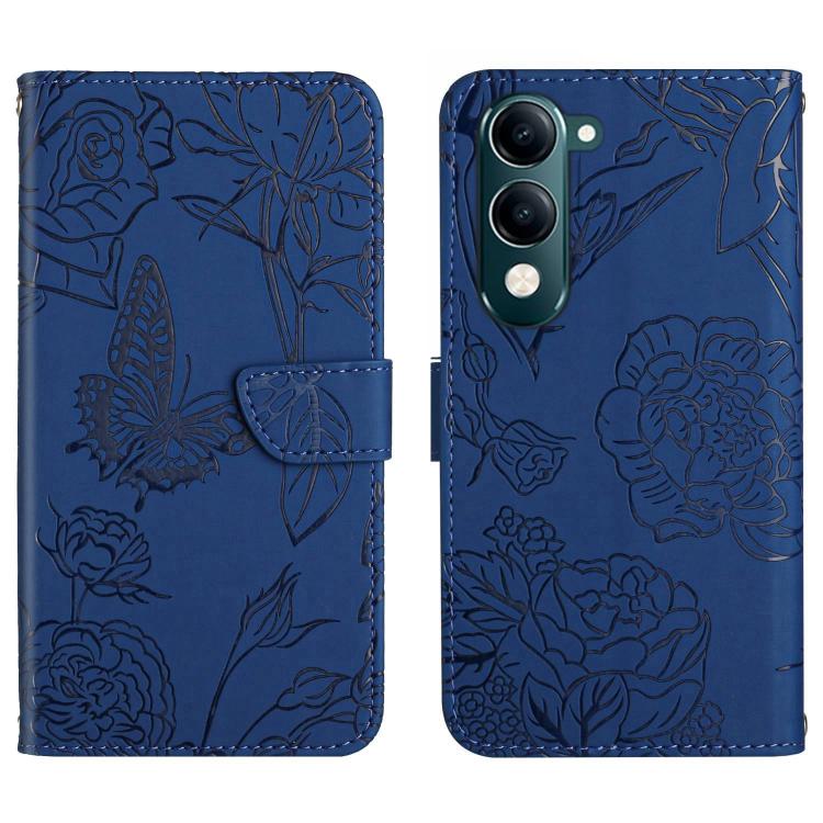 HT03 Skin Feel Butterfly Embossed Flip Leather Phone Case, For vivo Y39 5G Global, For vivo V50 Lite 5G, For vivo Y04 4G / Y29s 5G, For vivo Y29 4G Global, For vivo V50 5G Global, For vivo Y02A 4G / Y02 4G / Y11 2023, For vivo Y56 5G Global������������...