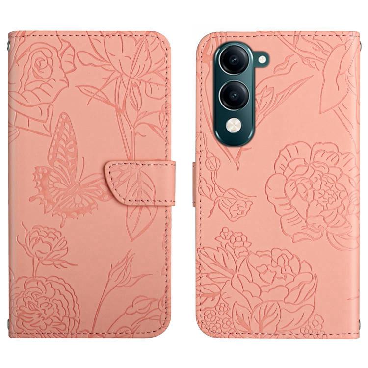 HT03 Skin Feel Butterfly Embossed Flip Leather Phone Case, For vivo Y39 5G Global, For vivo V50 Lite 5G, For vivo Y04 4G / Y29s 5G, For vivo Y29 4G Global, For vivo V50 5G Global, For vivo Y02A 4G / Y02 4G / Y11 2023, For vivo Y56 5G Global������������...