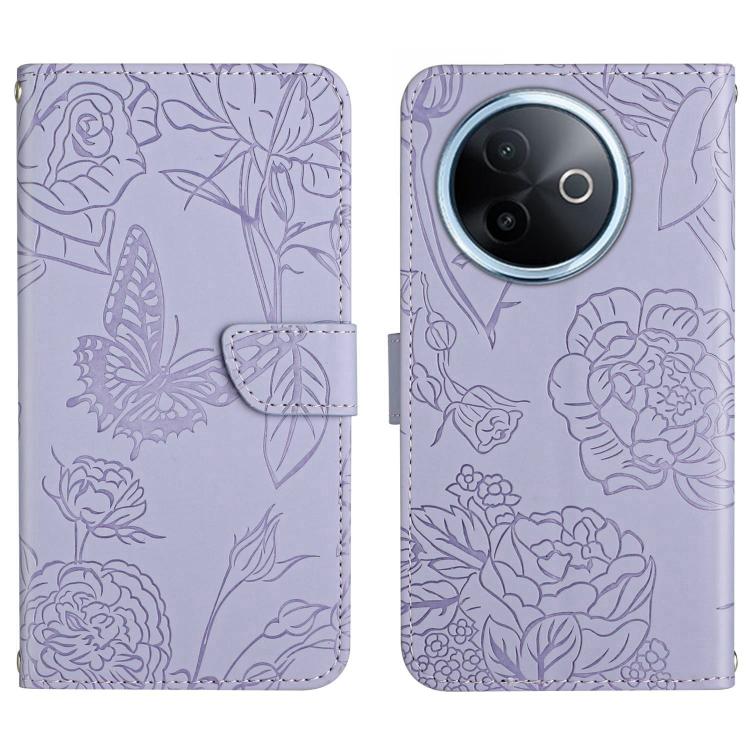 HT03 Skin Feel Butterfly Embossed Flip Leather Phone Case, For vivo Y39 5G Global, For vivo V50 Lite 5G, For vivo Y04 4G / Y29s 5G, For vivo Y29 4G Global, For vivo V50 5G Global, For vivo Y02A 4G / Y02 4G / Y11 2023, For vivo Y56 5G Global������������...