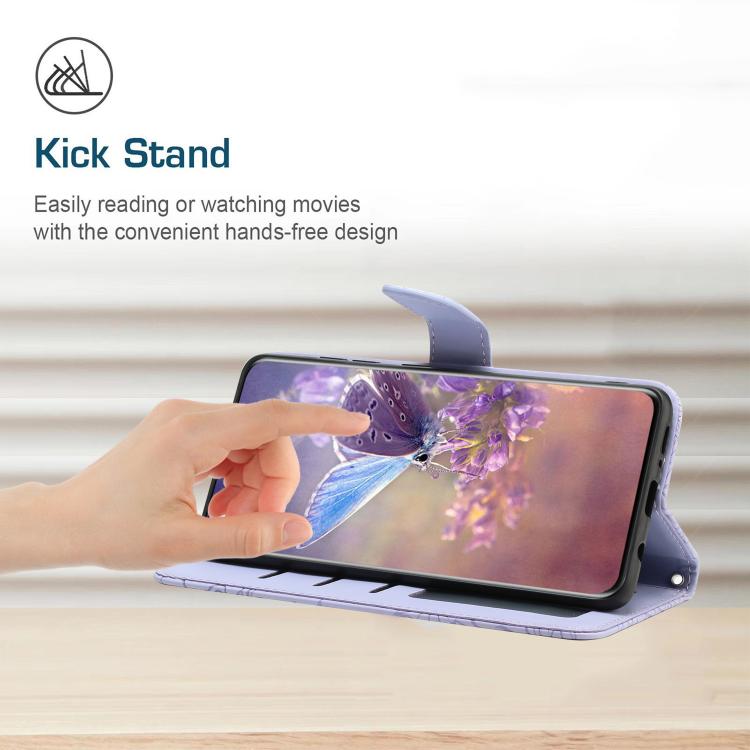 HT03 Skin Feel Butterfly Embossed Flip Leather Phone Case, For vivo Y39 5G Global, For vivo V50 Lite 5G, For vivo Y04 4G / Y29s 5G, For vivo Y29 4G Global, For vivo V50 5G Global, For vivo Y02A 4G / Y02 4G / Y11 2023, For vivo Y56 5G Global������������...