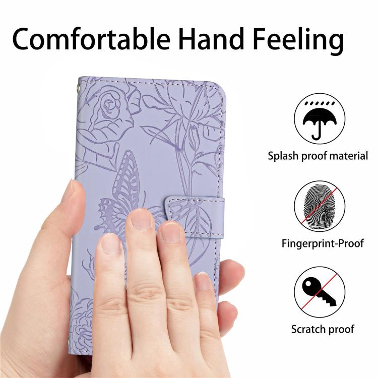 HT03 Skin Feel Butterfly Embossed Flip Leather Phone Case, For vivo Y39 5G Global, For vivo V50 Lite 5G, For vivo Y04 4G / Y29s 5G, For vivo Y29 4G Global, For vivo V50 5G Global, For vivo Y02A 4G / Y02 4G / Y11 2023, For vivo Y56 5G Global������������...
