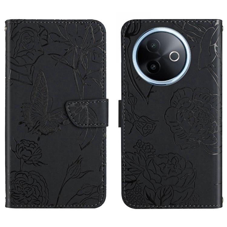 HT03 Skin Feel Butterfly Embossed Flip Leather Phone Case, For vivo Y39 5G Global, For vivo V50 Lite 5G, For vivo Y04 4G / Y29s 5G, For vivo Y29 4G Global, For vivo V50 5G Global, For vivo Y02A 4G / Y02 4G / Y11 2023, For vivo Y56 5G Global������������...