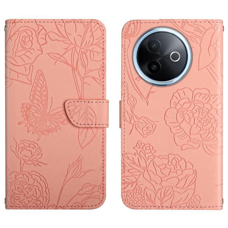 HT03 Skin Feel Butterfly Embossed Flip Leather Phone Case, For vivo Y39 5G Global, For vivo V50 Lite 5G, For vivo Y04 4G / Y29s 5G, For vivo Y29 4G Global, For vivo V50 5G Global, For vivo Y02A 4G / Y02 4G / Y11 2023, For vivo Y56 5G Global������������...