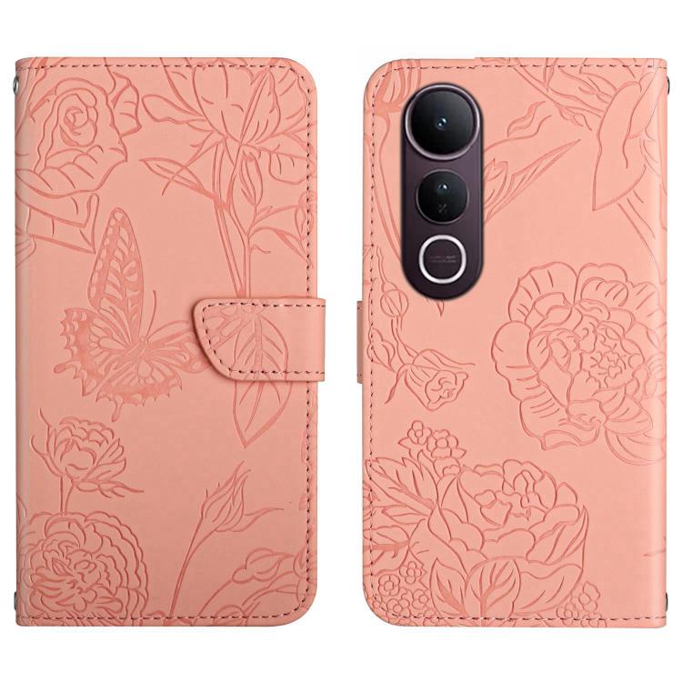HT03 Skin Feel Butterfly Embossed Flip Leather Phone Case, For vivo Y39 5G Global, For vivo V50 Lite 5G, For vivo Y04 4G / Y29s 5G, For vivo Y29 4G Global, For vivo V50 5G Global, For vivo Y02A 4G / Y02 4G / Y11 2023, For vivo Y56 5G Global������������...