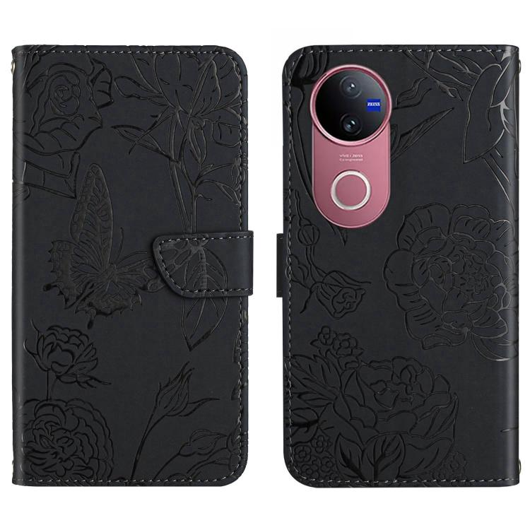 HT03 Skin Feel Butterfly Embossed Flip Leather Phone Case, For vivo Y39 5G Global, For vivo V50 Lite 5G, For vivo Y04 4G / Y29s 5G, For vivo Y29 4G Global, For vivo V50 5G Global, For vivo Y02A 4G / Y02 4G / Y11 2023, For vivo Y56 5G Global������������...