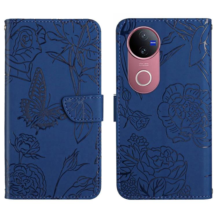 HT03 Skin Feel Butterfly Embossed Flip Leather Phone Case, For vivo Y39 5G Global, For vivo V50 Lite 5G, For vivo Y04 4G / Y29s 5G, For vivo Y29 4G Global, For vivo V50 5G Global, For vivo Y02A 4G / Y02 4G / Y11 2023, For vivo Y56 5G Global������������...