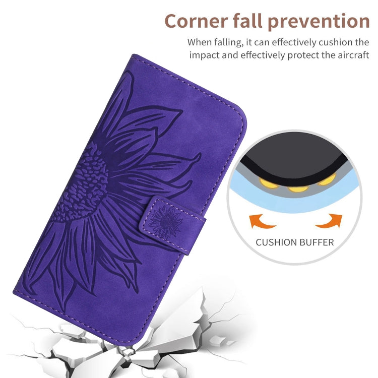 Skin Feel Sun Flower Embossed Flip Leather Phone Case with Lanyard, For vivo V27E 4G Global, For vivo Y02A 4G / Y02 4G / Y11 2023, For vivo Y55S 5G 2023 / Y55 5G / T1 5G, For vivo Y75 5G Global, For vivo Y56 5G Global, For vivo Y02S Global / Y16 4G Glo...