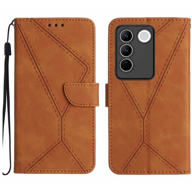 Stitching Embossed Leather Phone Case, For vivo V27E 4G Global, For vivo Y02A 4G / Y02 4G / Y11 2023, For vivo Y55S 5G 2023 / Y55 5G / T1 5G, For vivo Y75 5G Global, For vivo Y56 5G Global, For vivo Y02S Global / Y16 4G Global, For vivo Y77E 5G��������...