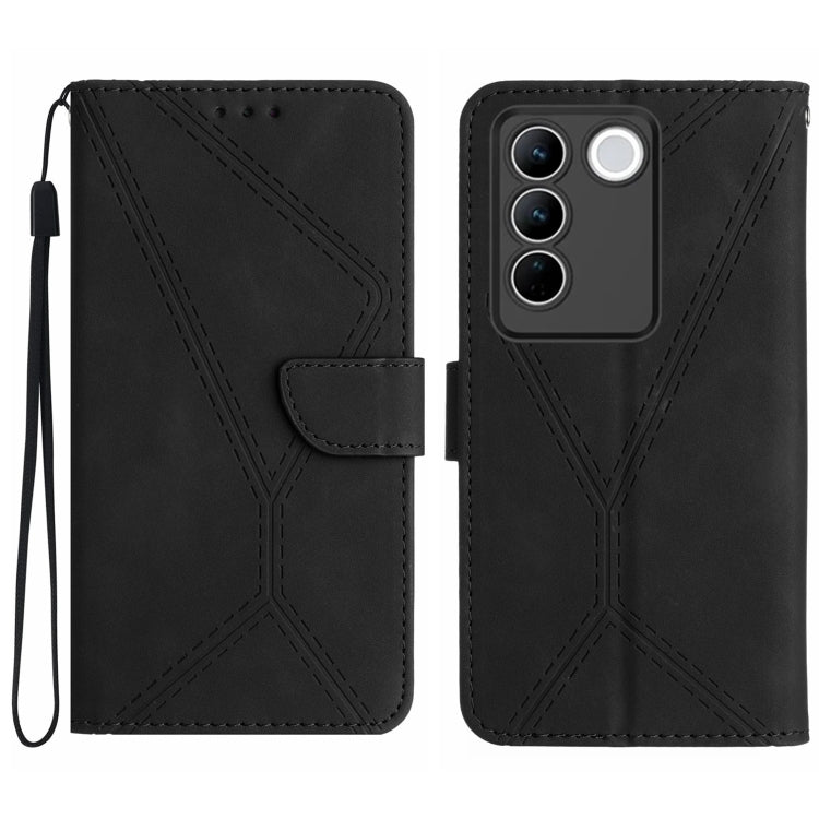 Stitching Embossed Leather Phone Case, For vivo V27E 4G Global, For vivo Y02A 4G / Y02 4G / Y11 2023, For vivo Y55S 5G 2023 / Y55 5G / T1 5G, For vivo Y75 5G Global, For vivo Y56 5G Global, For vivo Y02S Global / Y16 4G Global, For vivo Y77E 5G��������...