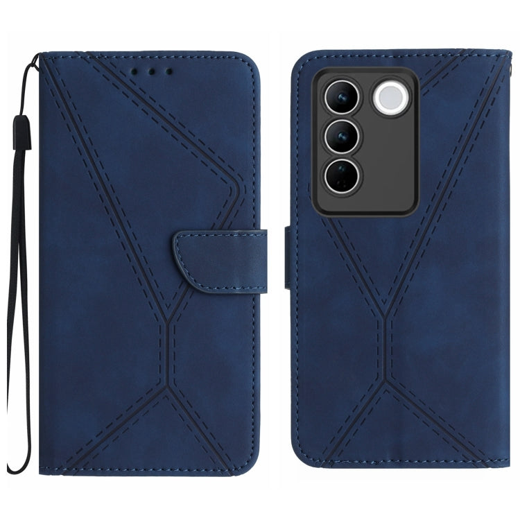 Stitching Embossed Leather Phone Case, For vivo V27E 4G Global, For vivo Y02A 4G / Y02 4G / Y11 2023, For vivo Y55S 5G 2023 / Y55 5G / T1 5G, For vivo Y75 5G Global, For vivo Y56 5G Global, For vivo Y02S Global / Y16 4G Global, For vivo Y77E 5G��������...