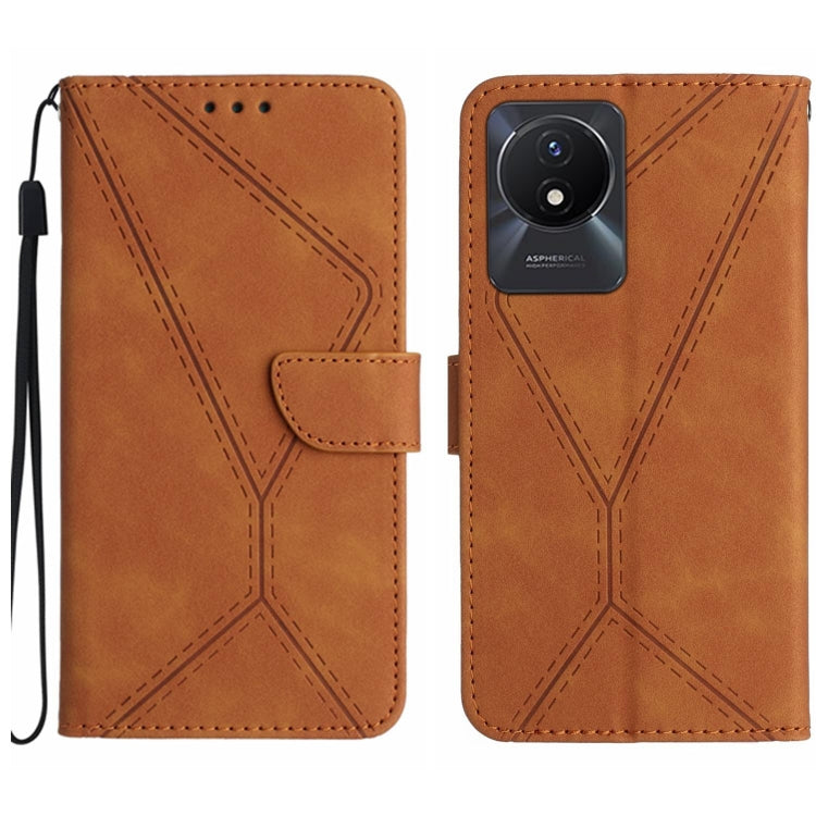 Stitching Embossed Leather Phone Case, For vivo V27E 4G Global, For vivo Y02A 4G / Y02 4G / Y11 2023, For vivo Y55S 5G 2023 / Y55 5G / T1 5G, For vivo Y75 5G Global, For vivo Y56 5G Global, For vivo Y02S Global / Y16 4G Global, For vivo Y77E 5G��������...