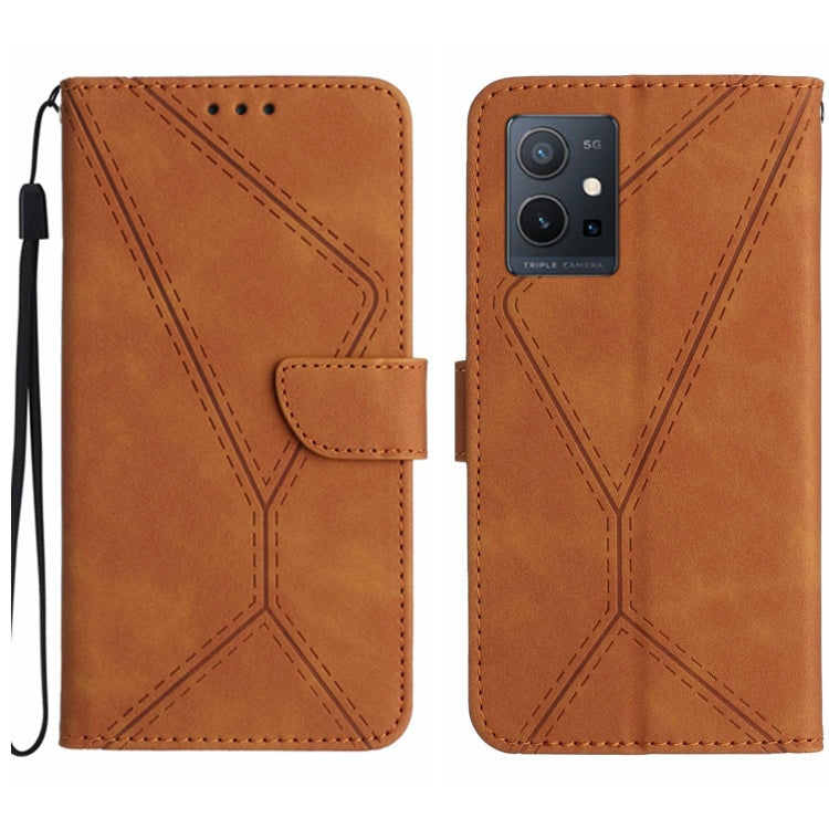 Stitching Embossed Leather Phone Case, For vivo V27E 4G Global, For vivo Y02A 4G / Y02 4G / Y11 2023, For vivo Y55S 5G 2023 / Y55 5G / T1 5G, For vivo Y75 5G Global, For vivo Y56 5G Global, For vivo Y02S Global / Y16 4G Global, For vivo Y77E 5G��������...