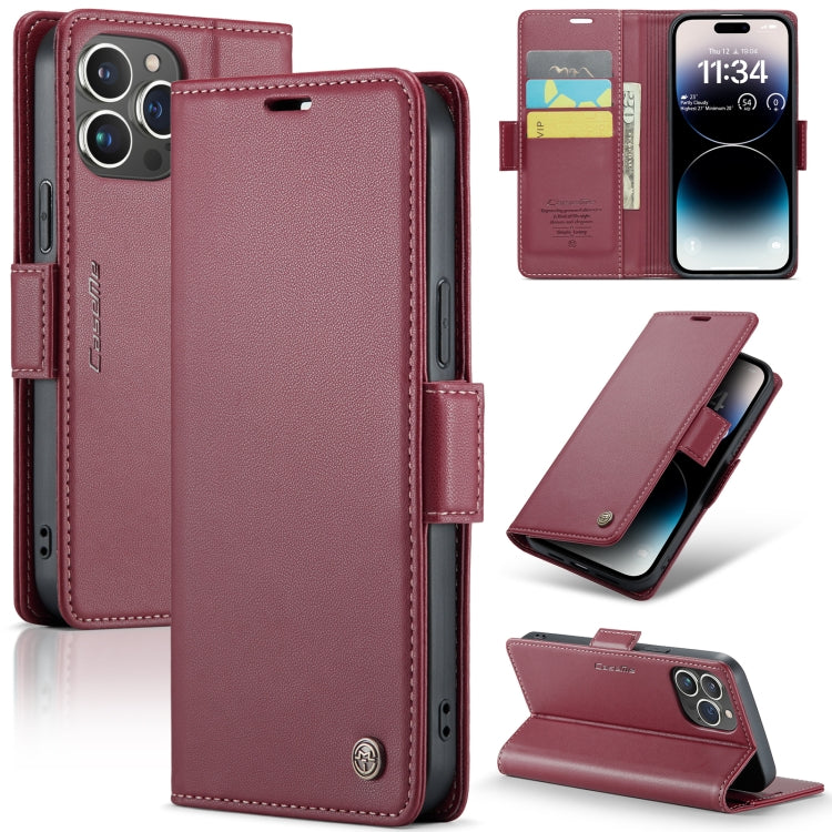 CaseMe 023 Butterfly Buckle Litchi Texture RFID Anti-theft Leather Phone Case, For iPhone 14, For iPhone 15 Pro Max, For iPhone 15 Pro, For iPhone 14 Plus, For iPhone 14 Pro, For iPhone 15 Plus, For iPhone 15, For iPhone 14 Pro Max, For iPhone 13������...