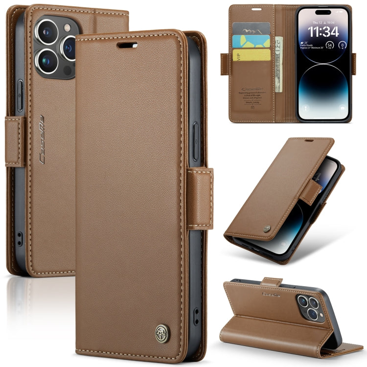 CaseMe 023 Butterfly Buckle Litchi Texture RFID Anti-theft Leather Phone Case, For iPhone 14, For iPhone 15 Pro Max, For iPhone 15 Pro, For iPhone 14 Plus, For iPhone 14 Pro, For iPhone 15 Plus, For iPhone 15, For iPhone 14 Pro Max, For iPhone 13������...